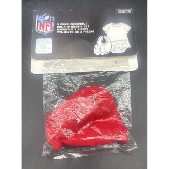 NFL KC Chiefs Love Baby Set Creeper Bib Booties Size 0-3 Months Kansas City NEW - Picture 9 of 11